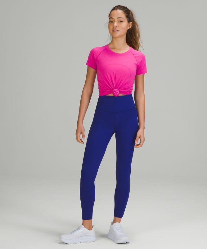 Lululemon Base Pace high-rise tight Brushed Nulux 28” Larkspur, 女裝, 運動服裝-  Carousell