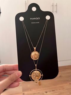 Mango medallion layered necklace
