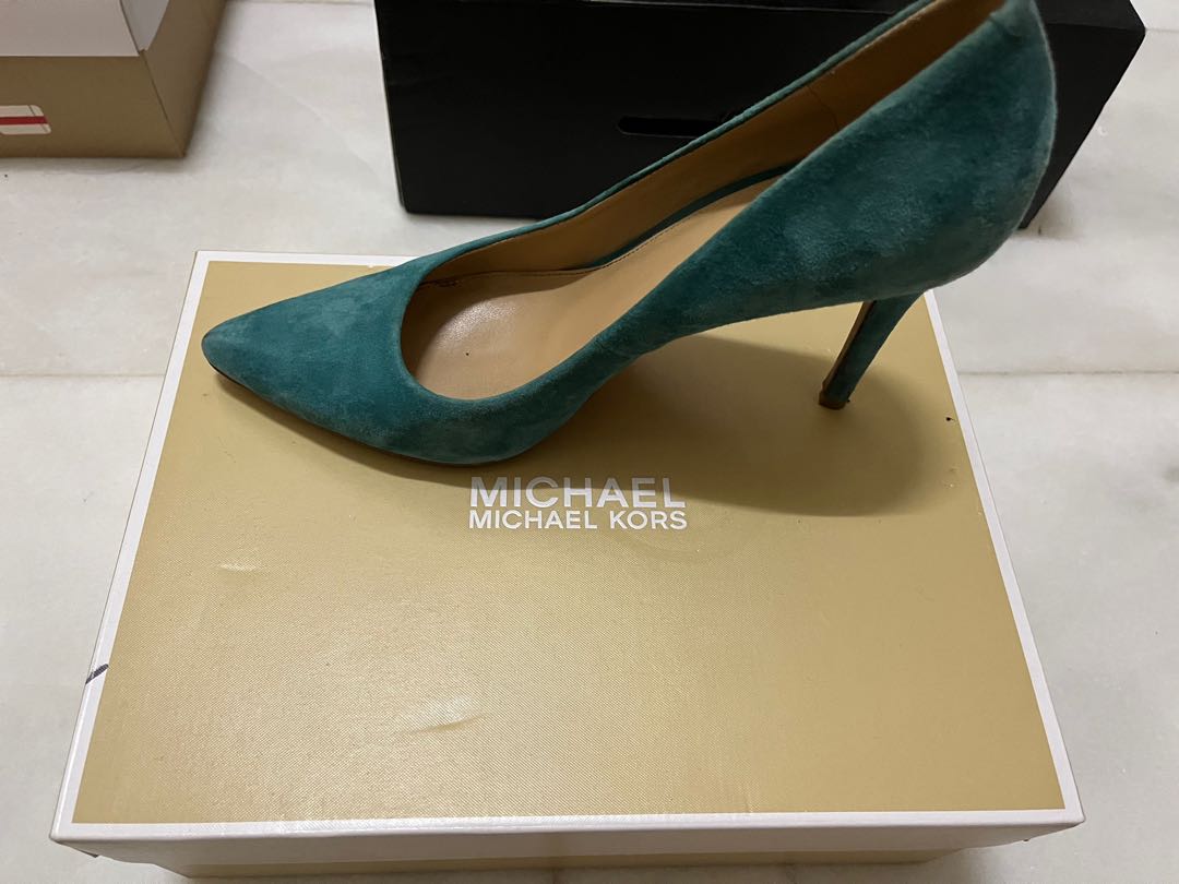 Michael Kors heels in Peacock, Women's Fashion, Footwear, Heels on Carousell