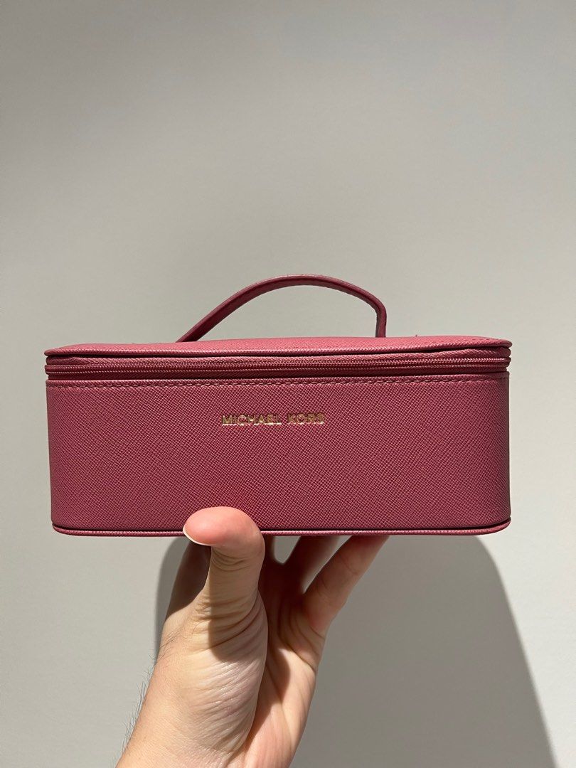 Michael kors top makeup bag pink