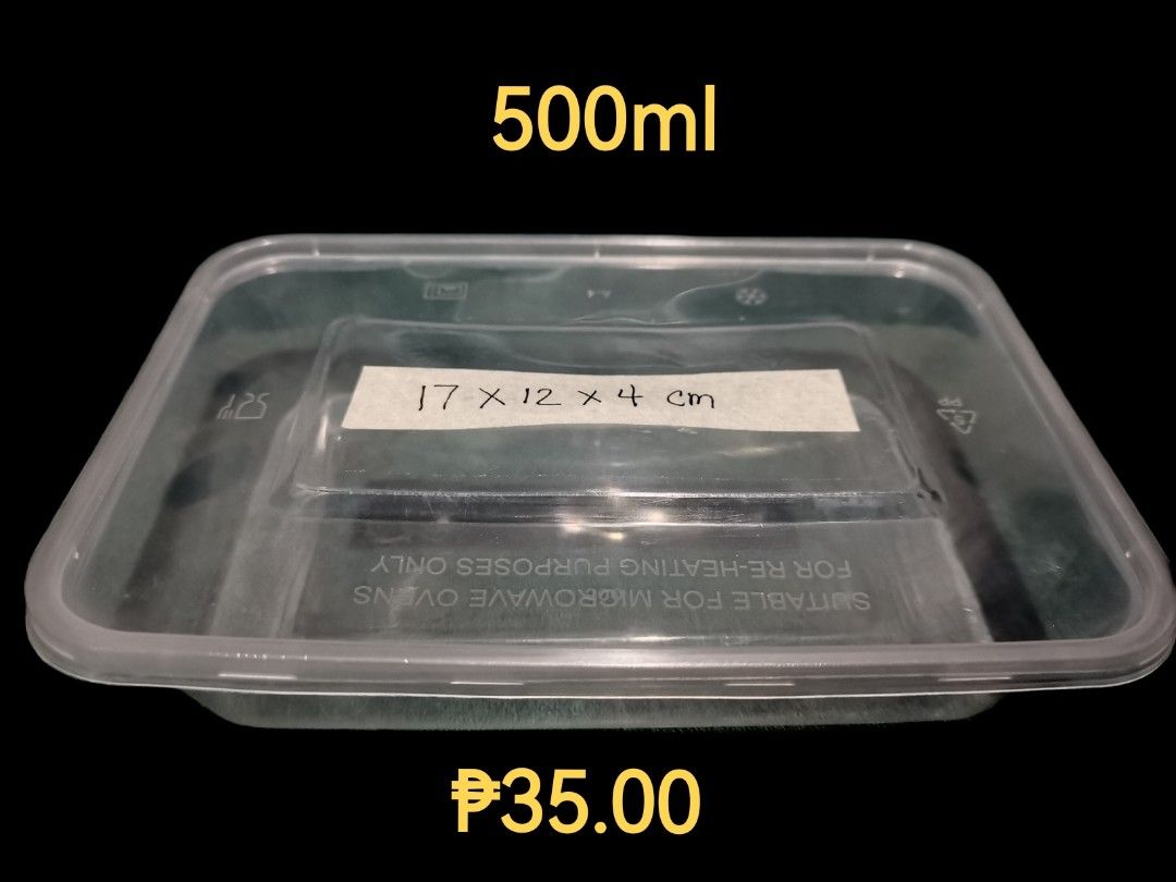 Microwavable Plastic Food Container (Rectangle and Round), Furniture