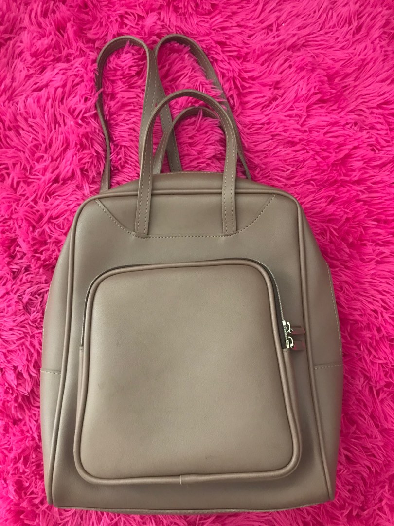 Minimalist neutral pink bag, Women's Fashion, Bags & Wallets, Backpacks