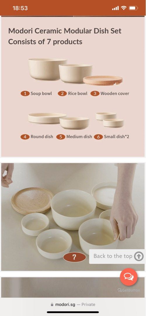 Modori Ceramic Modular Dish Set, Furniture & Home Living, Kitchenware ...