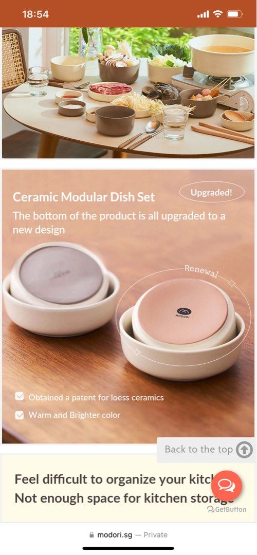 Modori Ceramic Modular Dish Set, Furniture & Home Living, Kitchenware ...