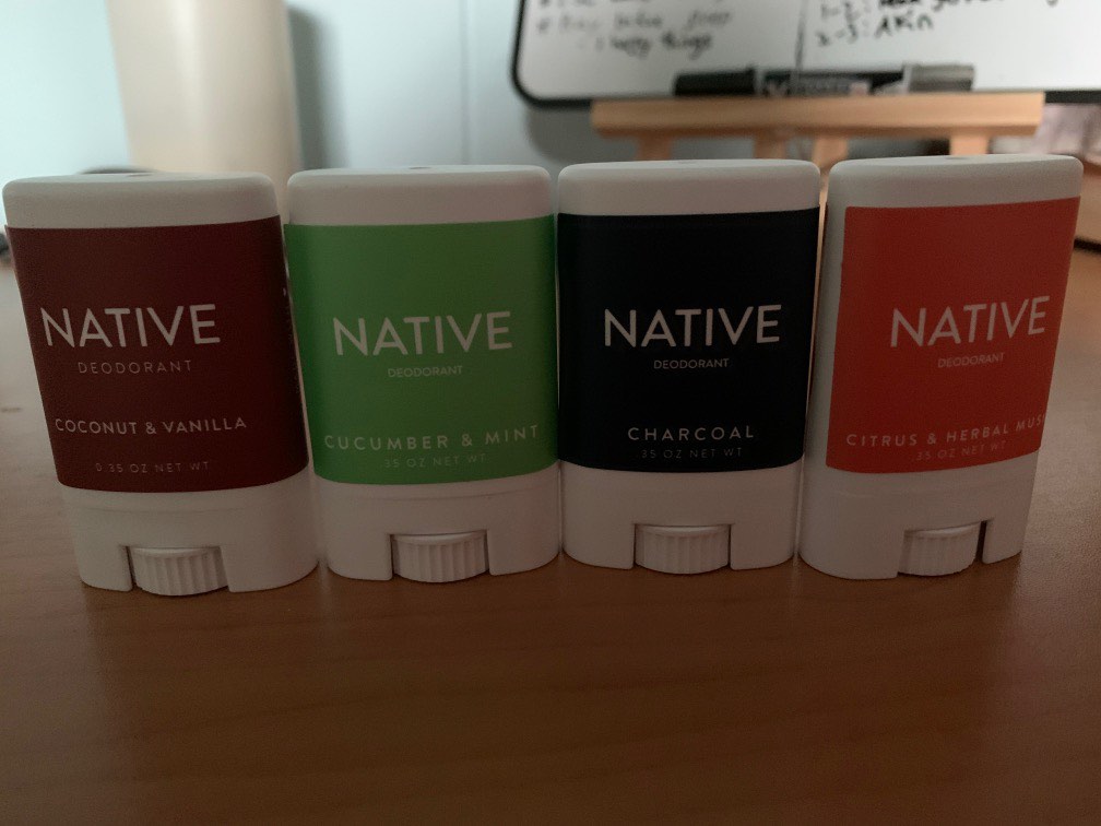 Native Deodorant (Coconut &Vanilla, Cucumber & Mint, Charcoal, Citrus