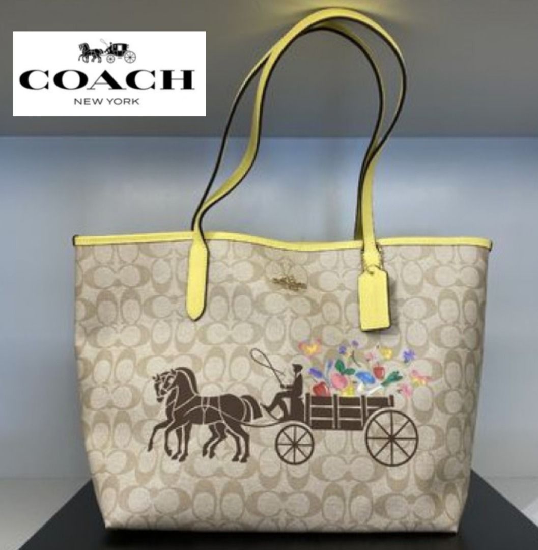 Coach horse & sales carriage jacquard city tote