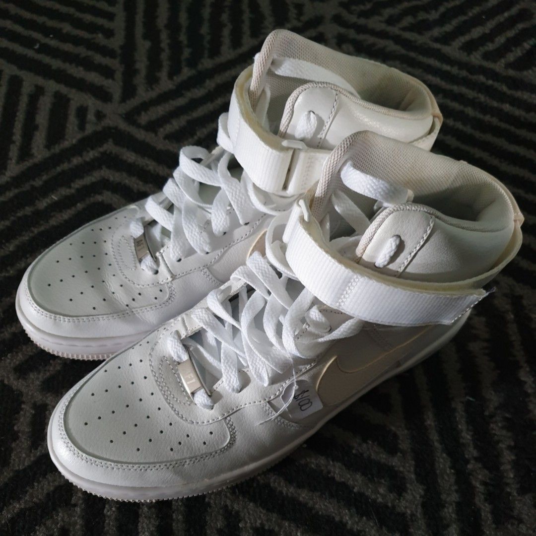 NIKE Air Force 1 White Sneakers AF1 High Top Shoes