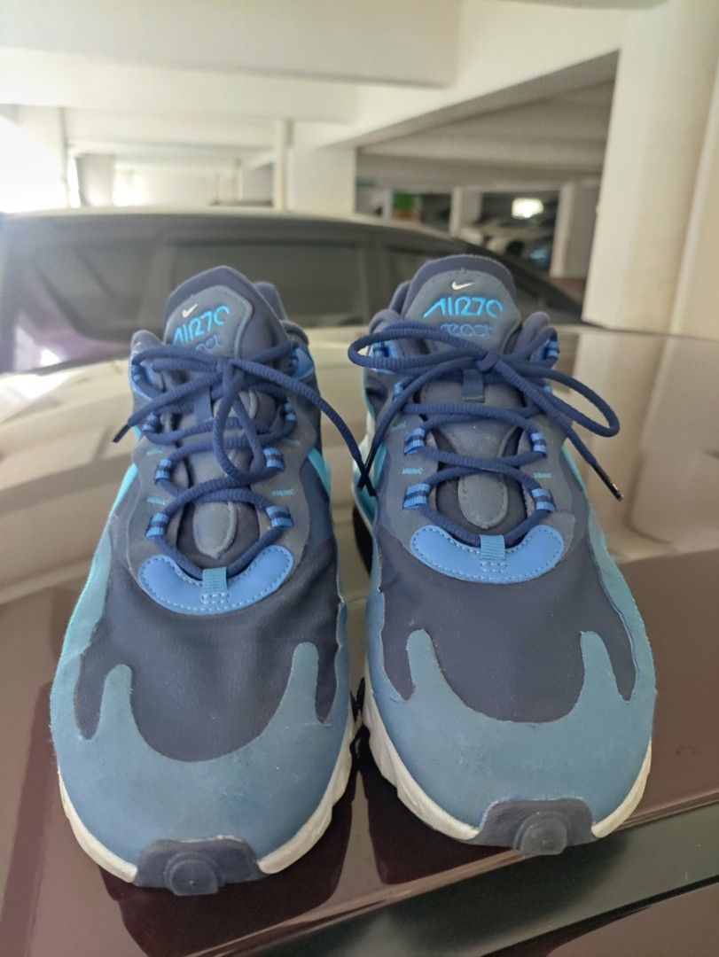 Nike Air Max 270 React 'Impressionism Art' Sneaker | Blue | Men's Size 10