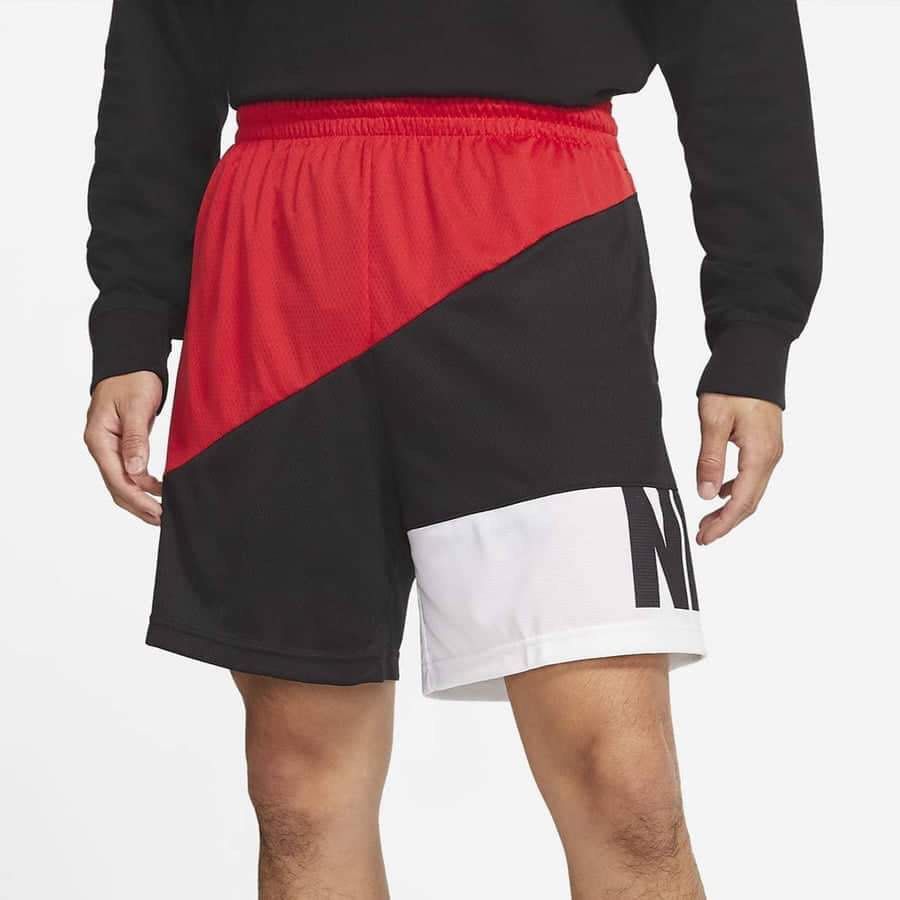 Nike shorts red black and white top