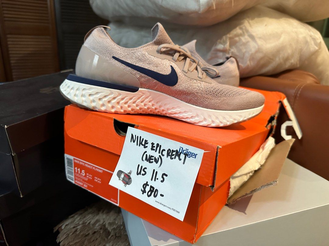Nike epic react hotsell flyknit diffused taupe