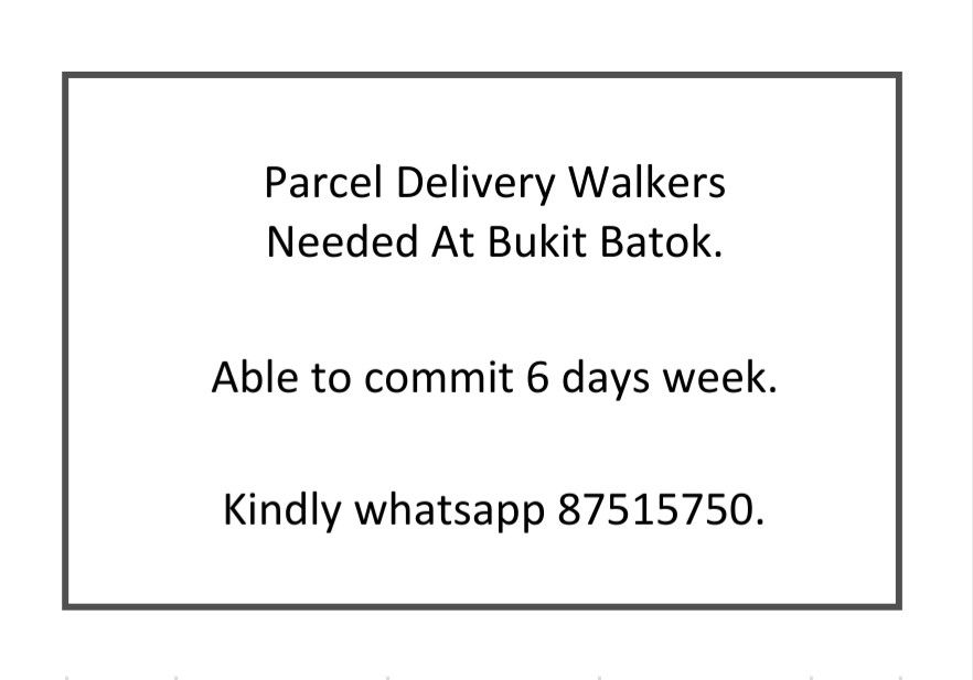 Parcel Delivery Walkers, Jobs, Transport & Delivery on Carousell