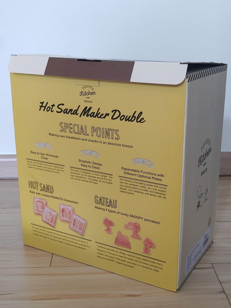 Peanuts Kitchen with Bruno Hot Sand Maker Double with extra plates, TV