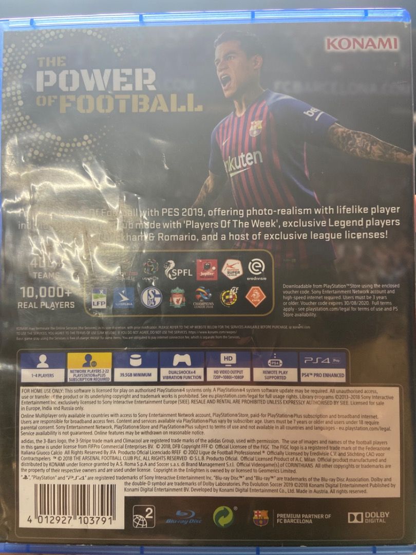 Pes 2019 Video Gaming Video Games PlayStation on Carousell