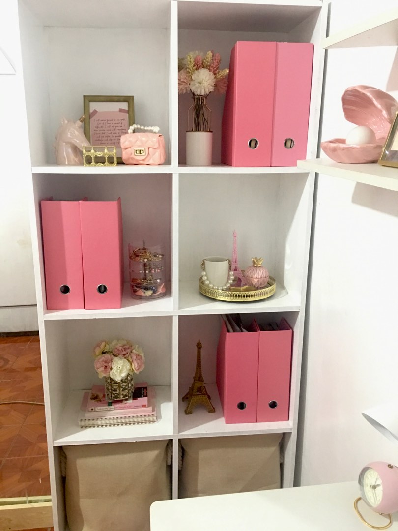 Pink File Organizer, Furniture & Home Living, Home Improvement