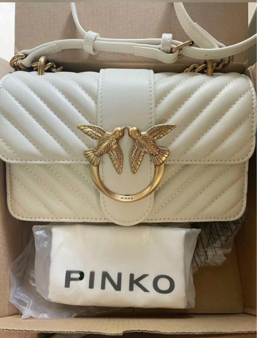 Pinko White Sling Bag, Women's Fashion, Bags & Wallets, Cross-body Bags ...