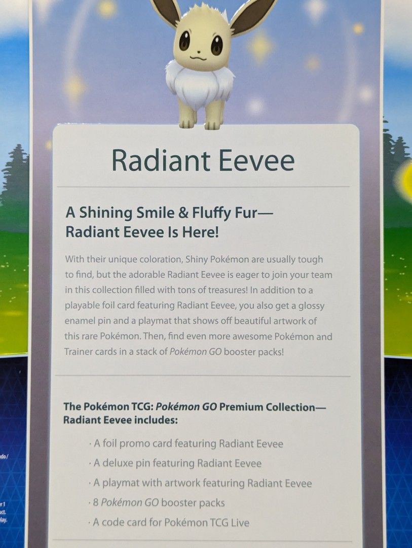 Pokemon GO Radiant Eevee Premium Collection, Hobbies & Toys, Toys & Games  on Carousell