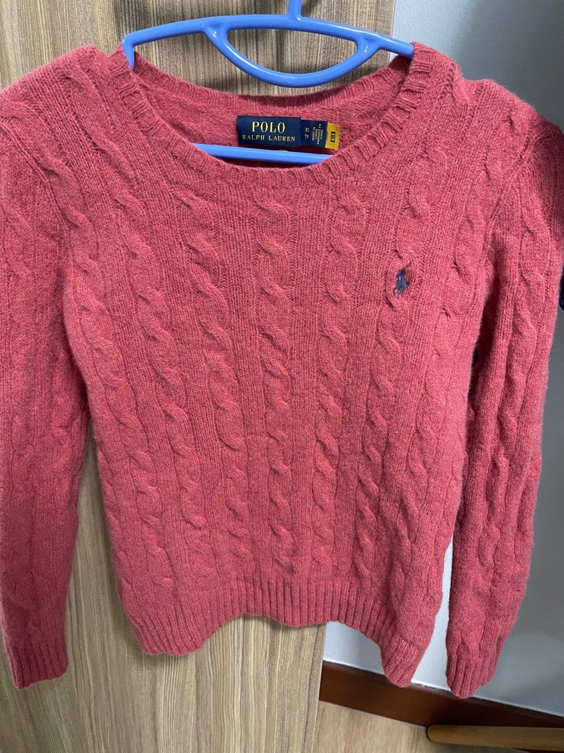 Polo Ralph Lauren cable wool cashmere crew neck sweater, Women's Fashion,  Tops, Other Tops on Carousell