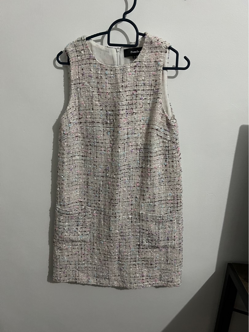Pomelo tweed dress, Women's Fashion, Dresses & Sets, Dresses on Carousell