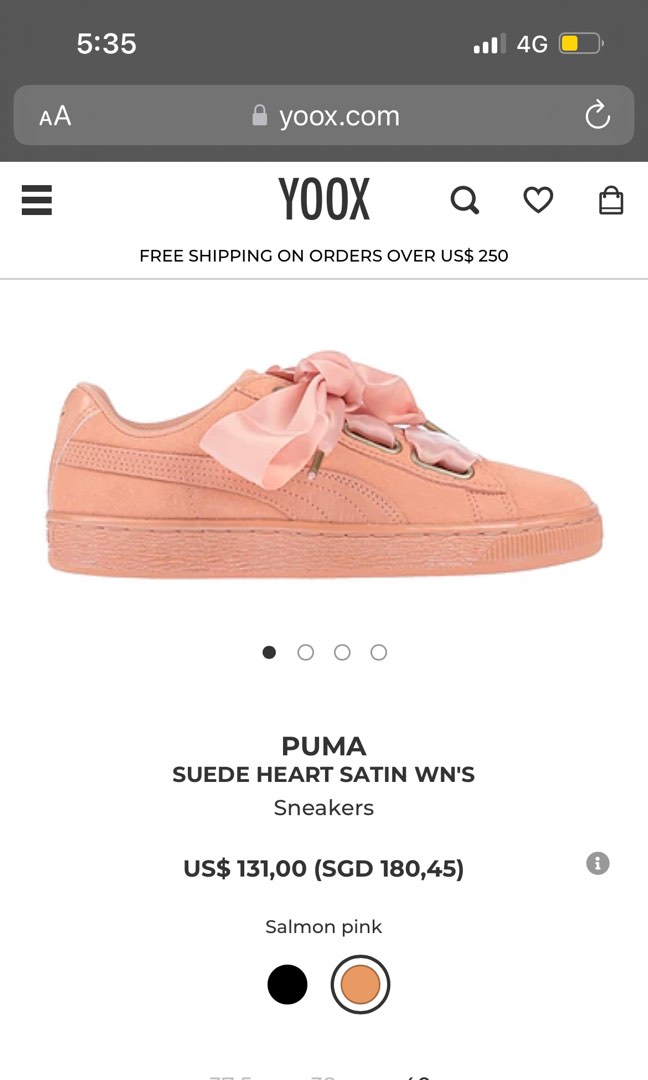 Puma suede heart satin beige shop