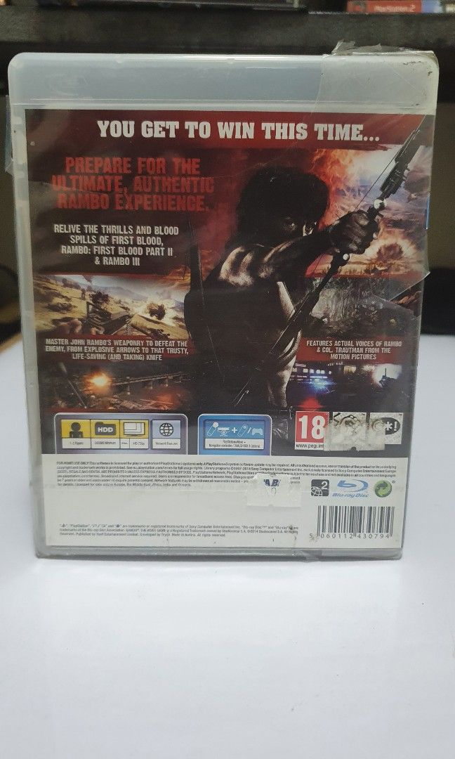 Rambo (Sony Playstation 3, R2) (Category: PlayStation) located in Quezon City. Submitted by itemsforadoption (Listing ID 1196605778, Image 2). Description: Rfs: Its 2022! Happy New Year. Now is a time to be joyous and declutter. And I'm doing just that this season. Rambo: The Video Game is an arcade-style rail shooter video game developed by Polish studio Teyon and published by Reef Entertainment. The game is brand new, but has a small crack in t