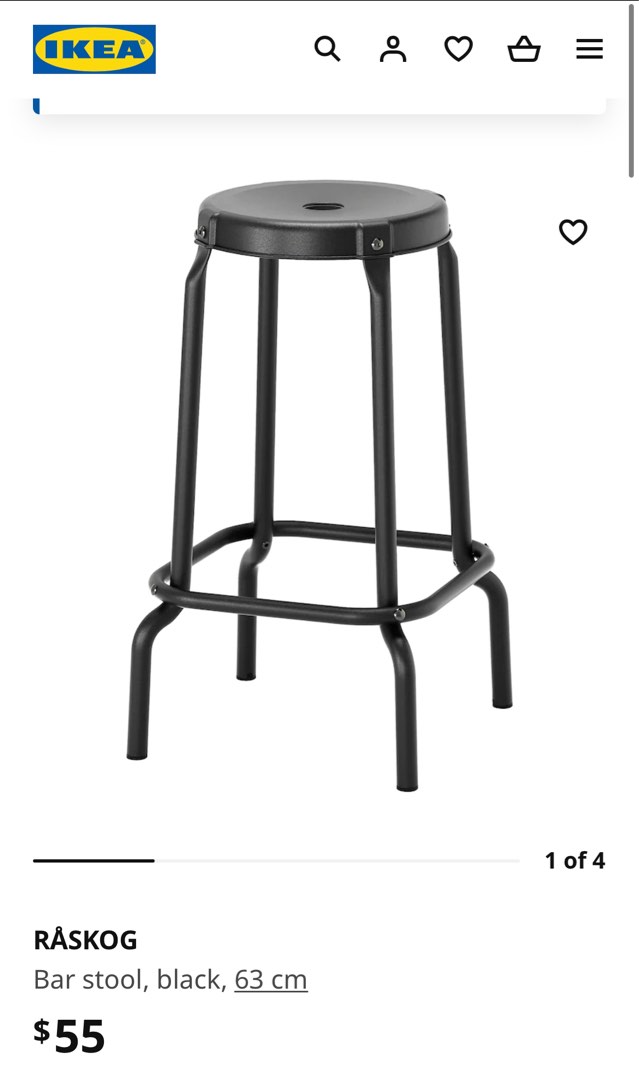 Raskog Ikea Bar Stool , Furniture & Home Living, Furniture, Chairs on