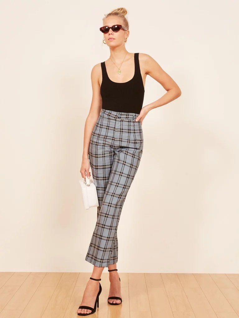 Reformation plaid pants discount