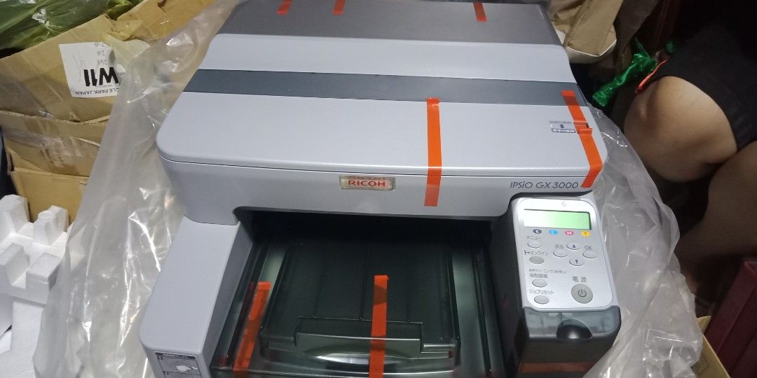 Ricoh GX3000 (Category: Printers, Scanners & Copiers) located in Pasay City. Submitted by marineljapansurplus (Listing ID 1196434820, Image 1). Description: RICOH Printer Model: IPSIO GX3000 GelJet Business Color Printer Power Supply:110v 48W New never been used With ink included For business or for personal use..