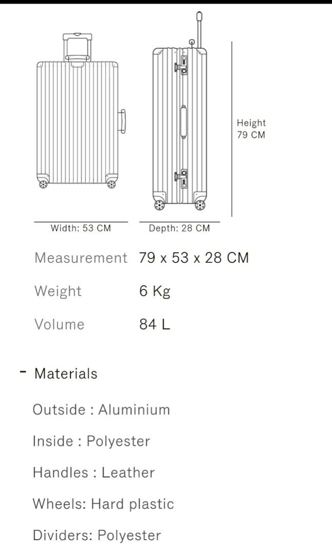 Rimowa classic L size, Hobbies & Toys, Travel, Luggage on Carousell