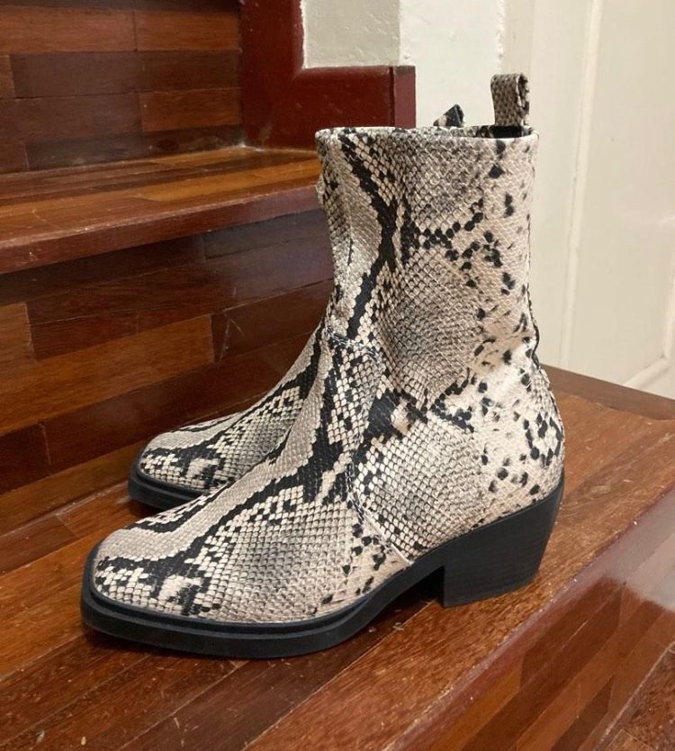 River island deals snake print boots