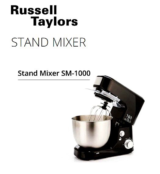 Russell Taylors Stand Mixer Cake Kitchen Blender (1000W/5L) SM1000, TV