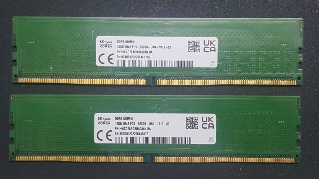 SK Hynix A-Die Second Generation DDR5-5600 2x16GB, Computers & Tech ...