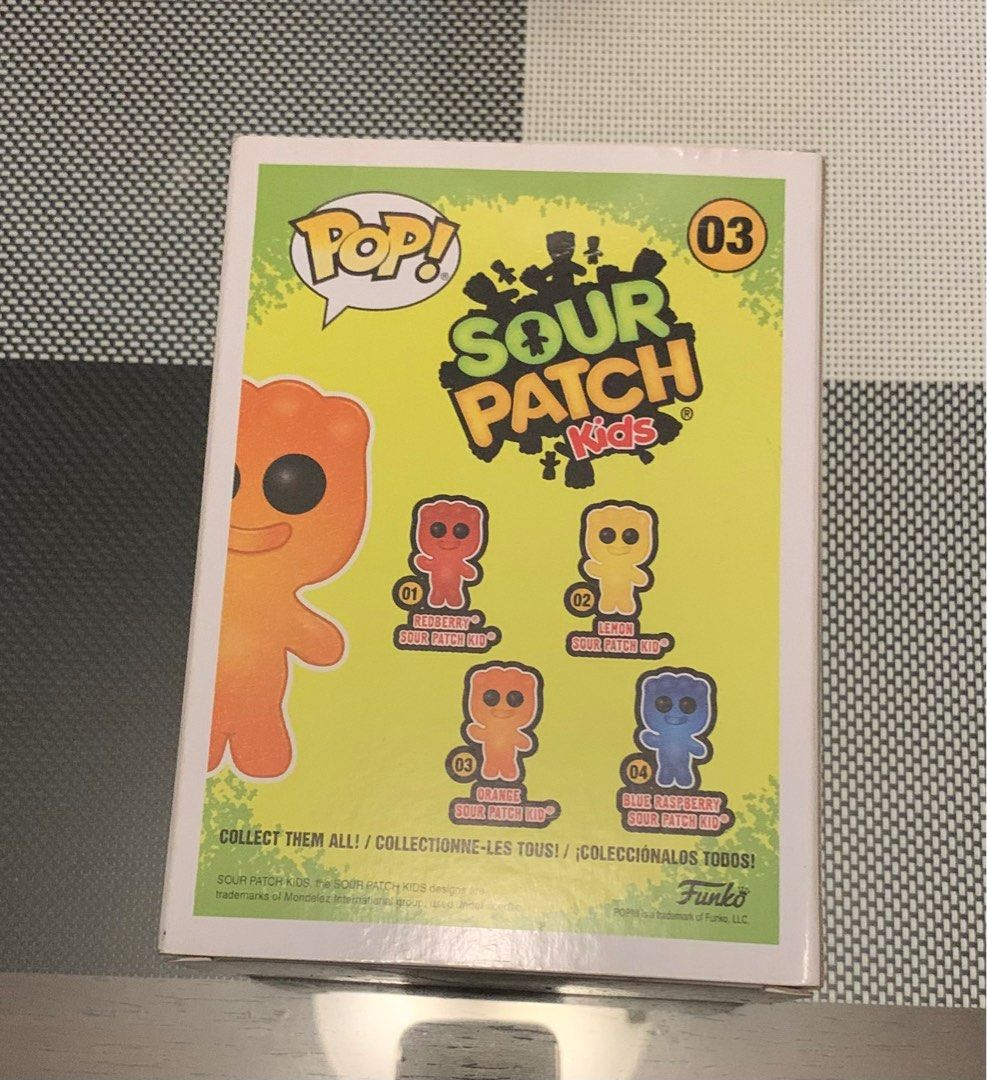 SOUR PATCH KIDS FUNKO POP ORANGE 03 (Category: Designer & Blind Box Toys) located in Quezon City. Submitted by vvante (Listing ID 1196593263, Image 3). Description: message me for more info and pics I can also send a video condition of th pop mop: gcash, paypal, paymaya mod: shop33 co, ggx, lalamove, and grab.