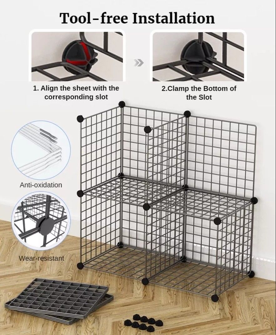 Image showcasing Stackable Pet Fence Crate Gate, Pet Supplies, Homes & Other Pet ...