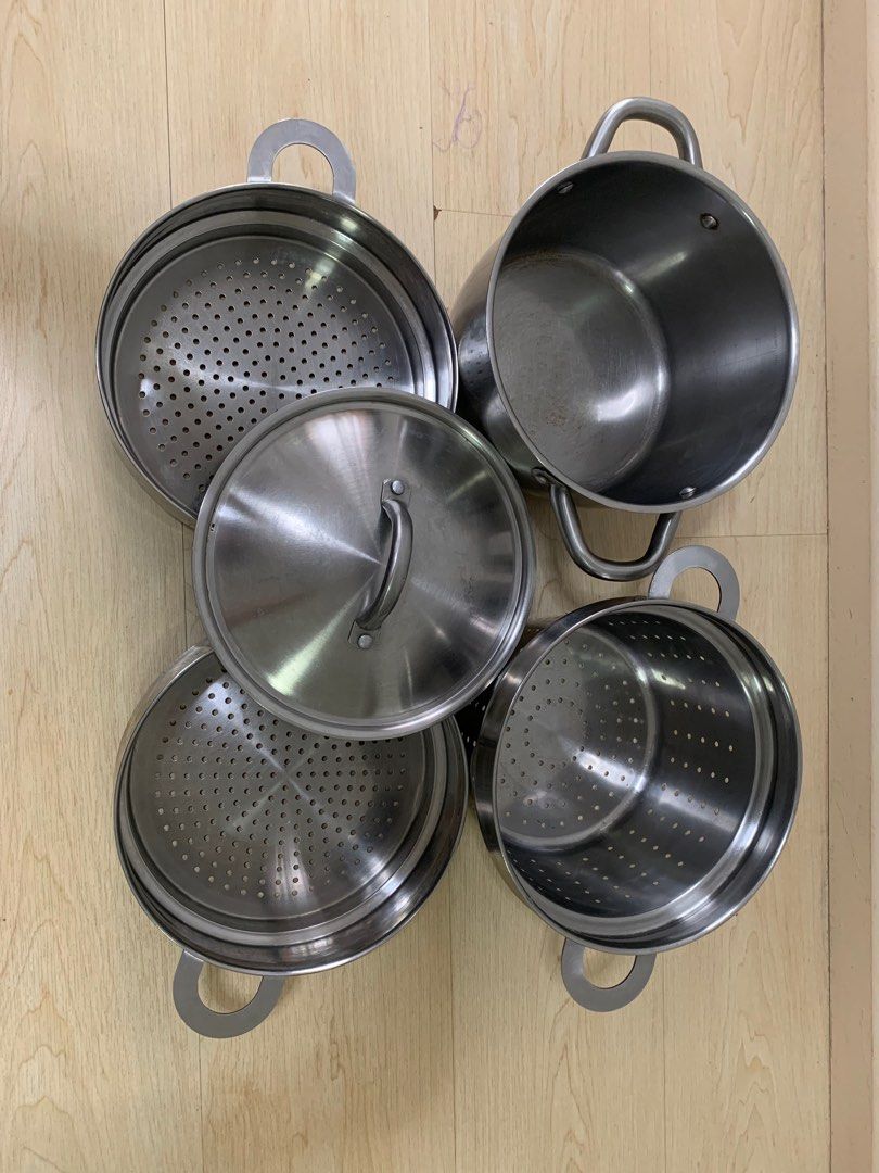 IKEA 365+ Stainless Steel 3 tier steamer 30 cm, Furniture & Home Living