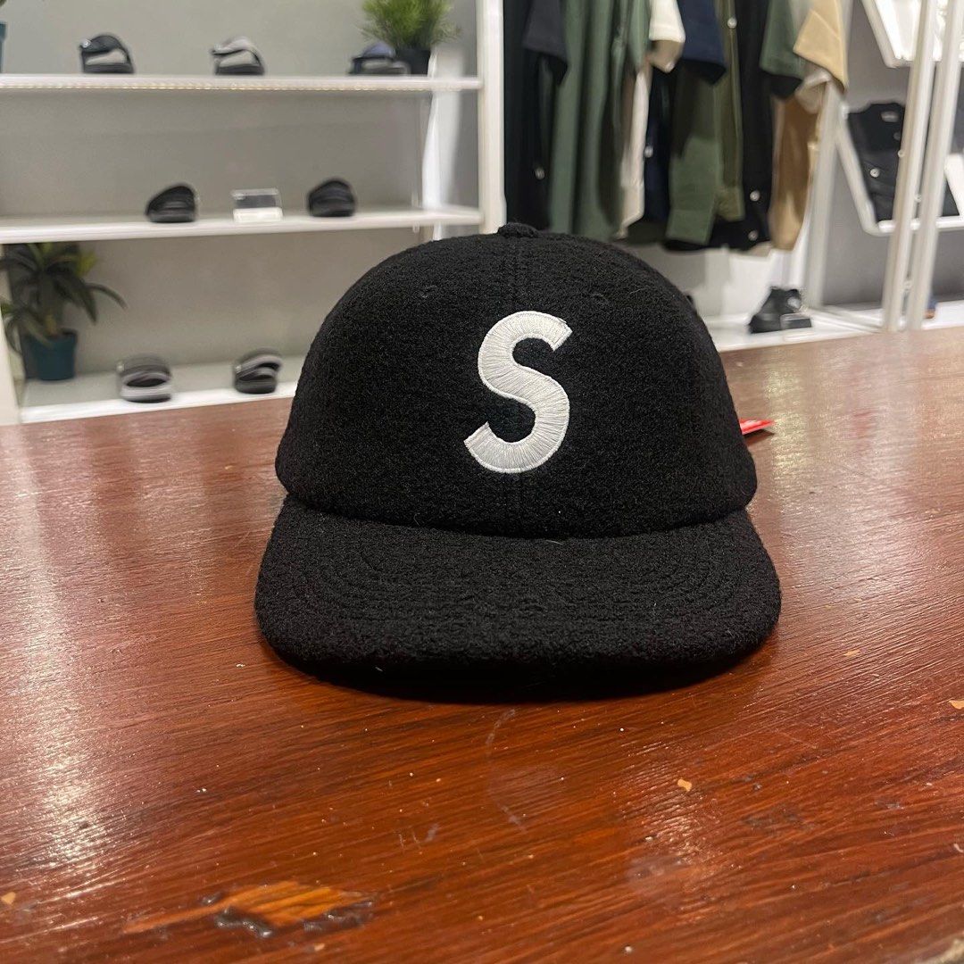 売れ筋アイテムラン [新品]SUPREME Boiled Wool S Logo 6-Panel 黒 - 帽子