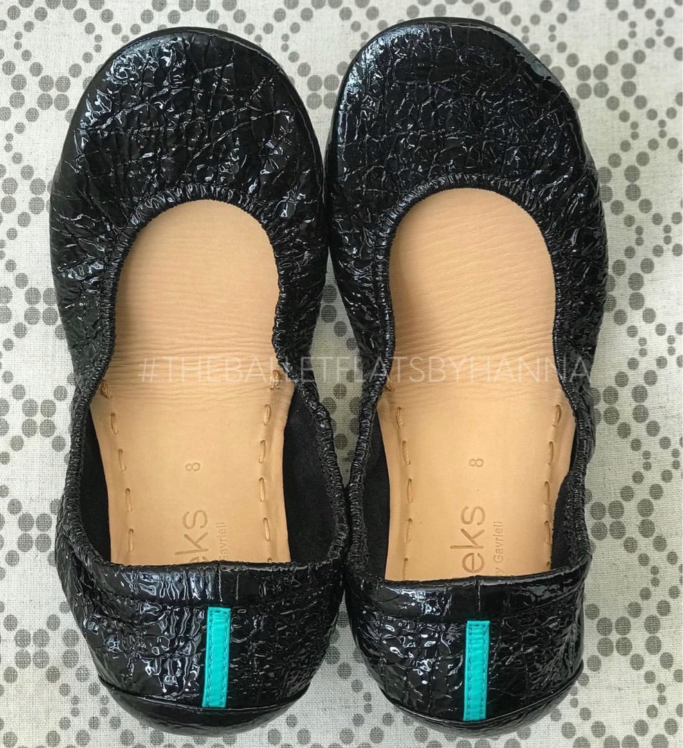 Tieks Patent Obsidian Black Women s Fashion Footwear Flats