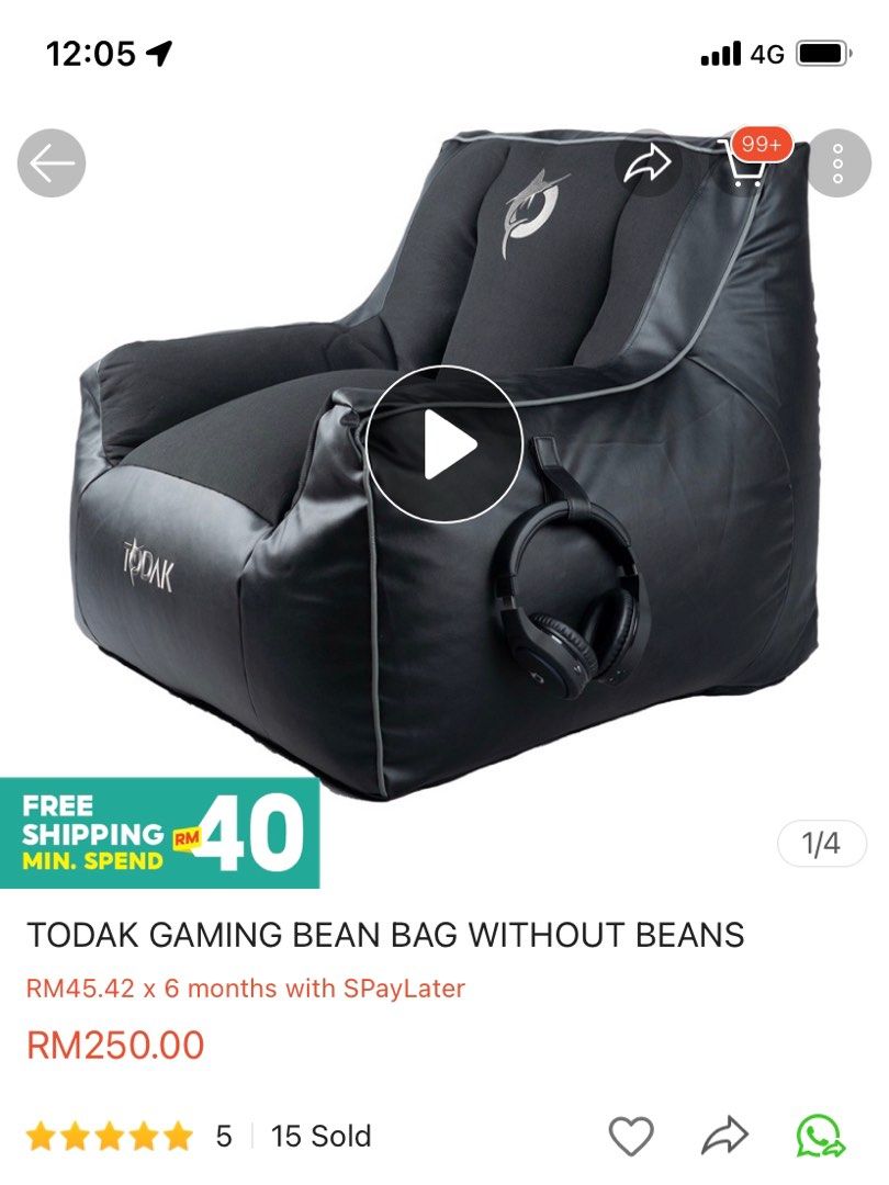 TODAK Bean Bag (Gaming sofa), Furniture & Home Living, Furniture