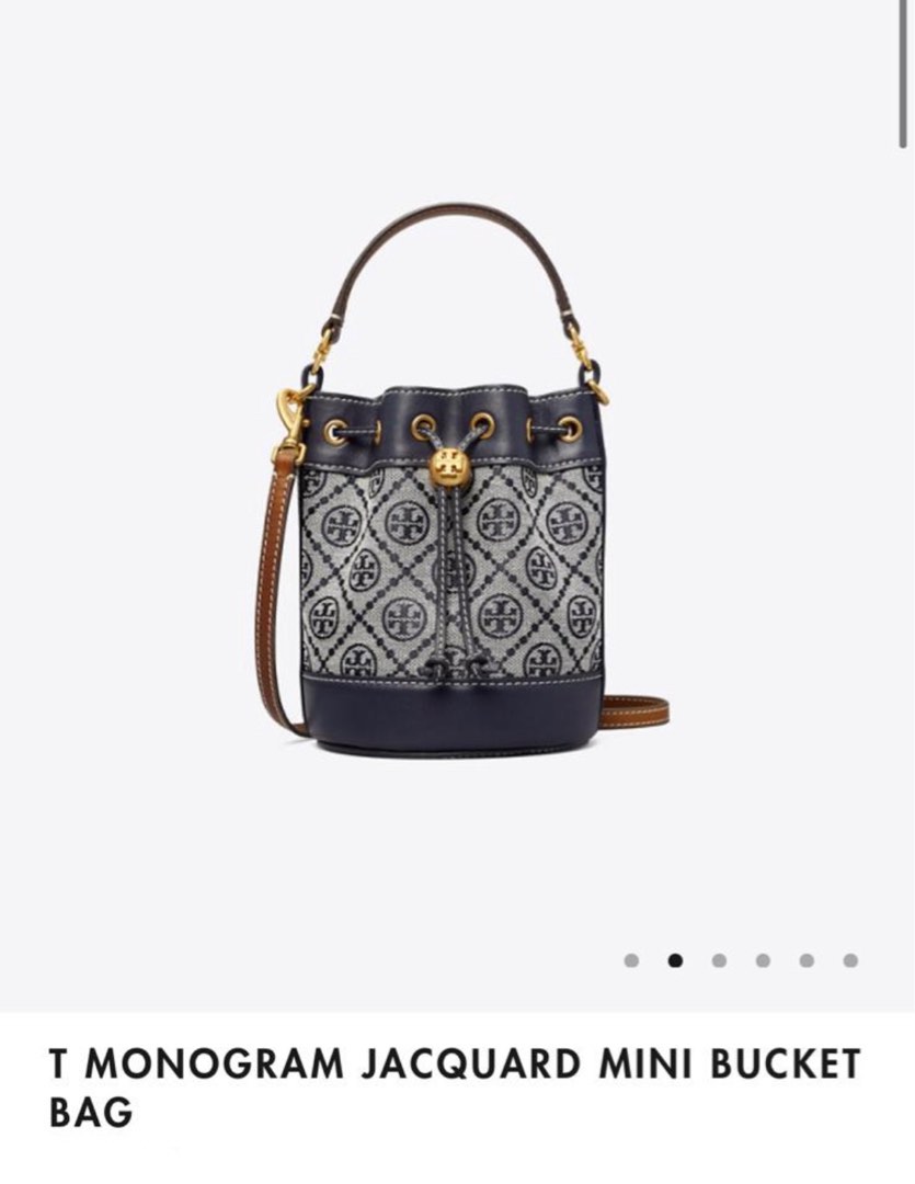 Tory Burch T-Monogram Jacquard Mini Bucket Bag