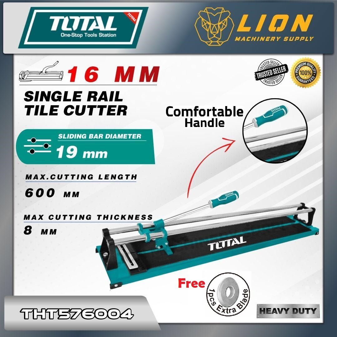 TOTAL 600mm Tile Cutter THT576004 Heavy Duty Double Rail