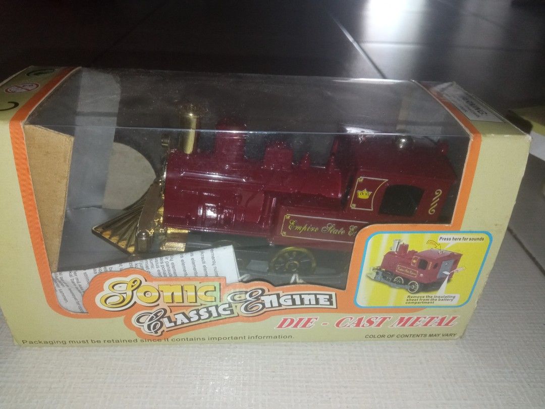 Train (Category: Kids Toys) located in Singapore. Submitted by luckasale (Listing ID 1196434632, Image 3). Description: Ideal as decoration for ur house or for children to play!! - may have sound when the bell is pressed (altho not very sure as haven't tried if it works with battery) - battery: 2x LR44 - not for ages 0-3 (as it contains small parts) More information and pictures available upon request!.