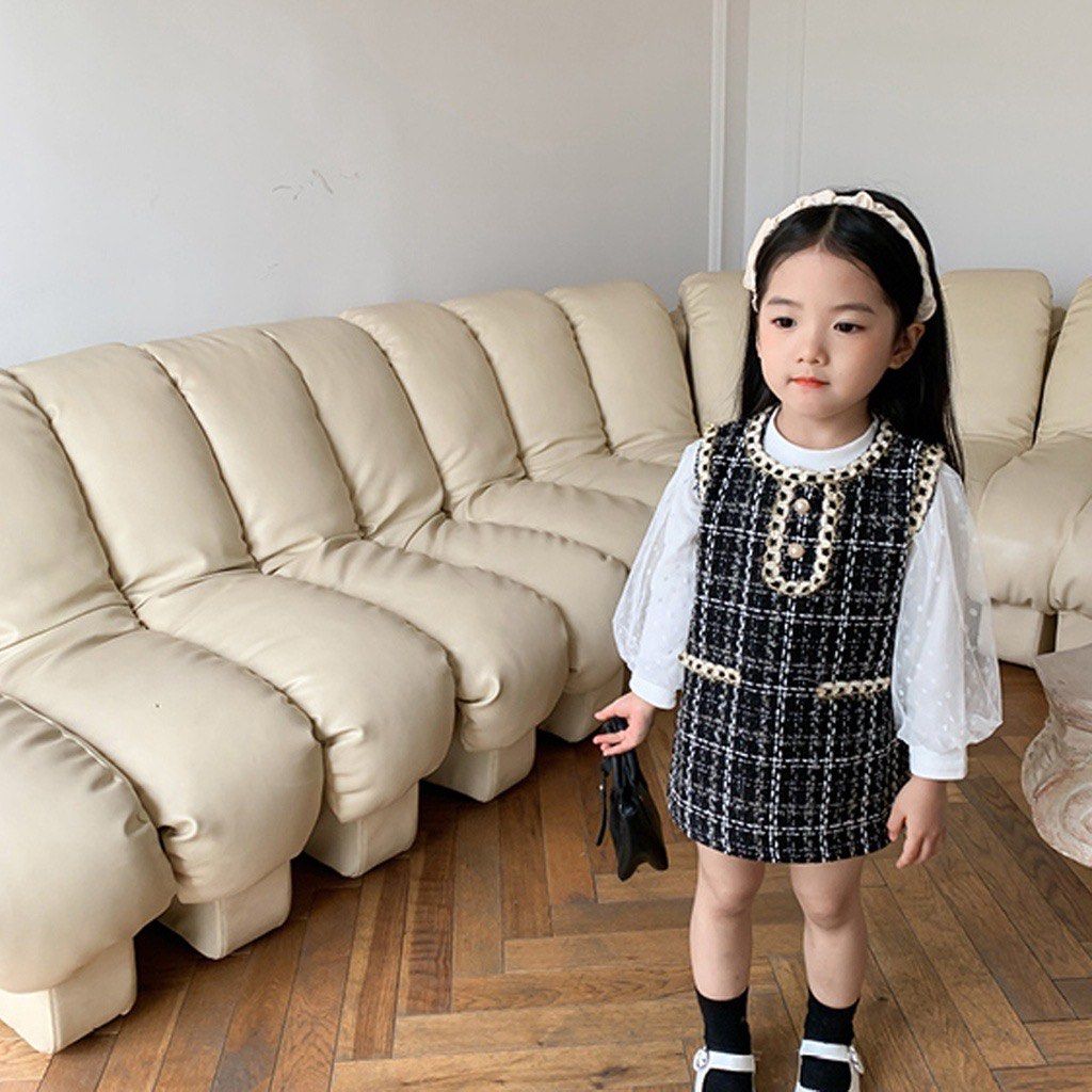 Kids 2024 tweed dress