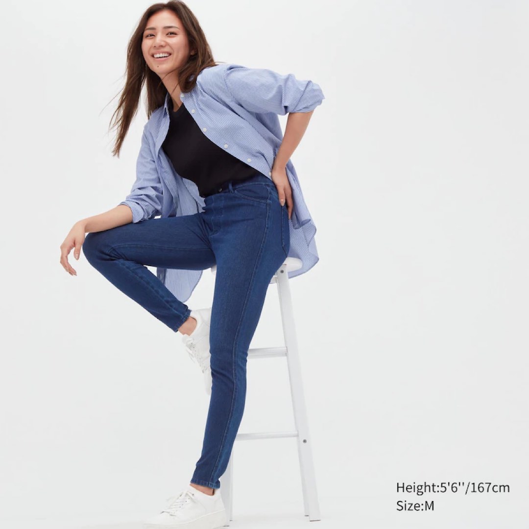 Uniqlo Ultra Stretch Jeggings Pants - Dark Blue, Women's Fashion, Bottoms,  Jeans & Leggings on Carousell