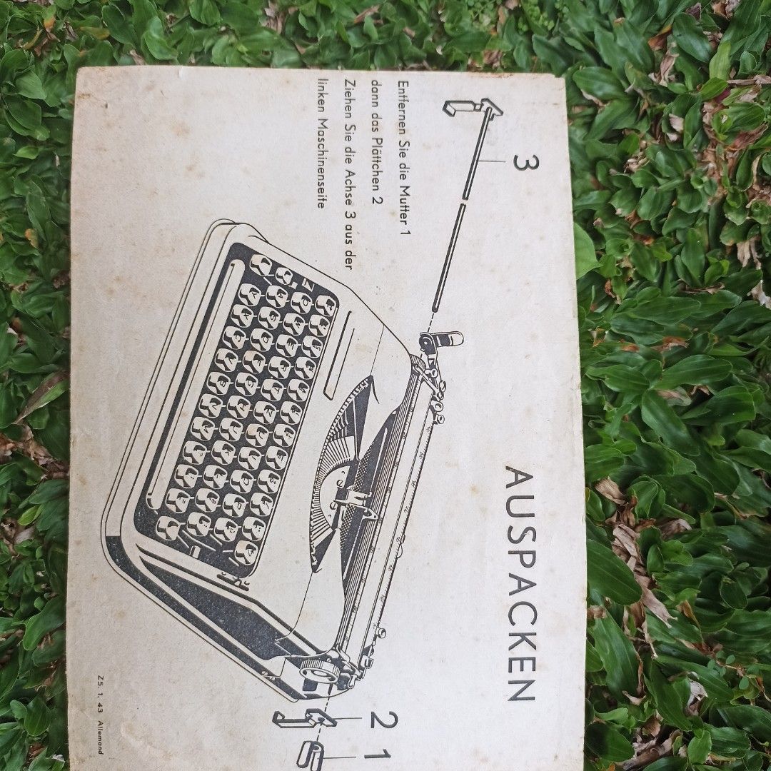 1961 Hermes Baby Vintage Typewriter , 1961 Model, Made In Switzerland