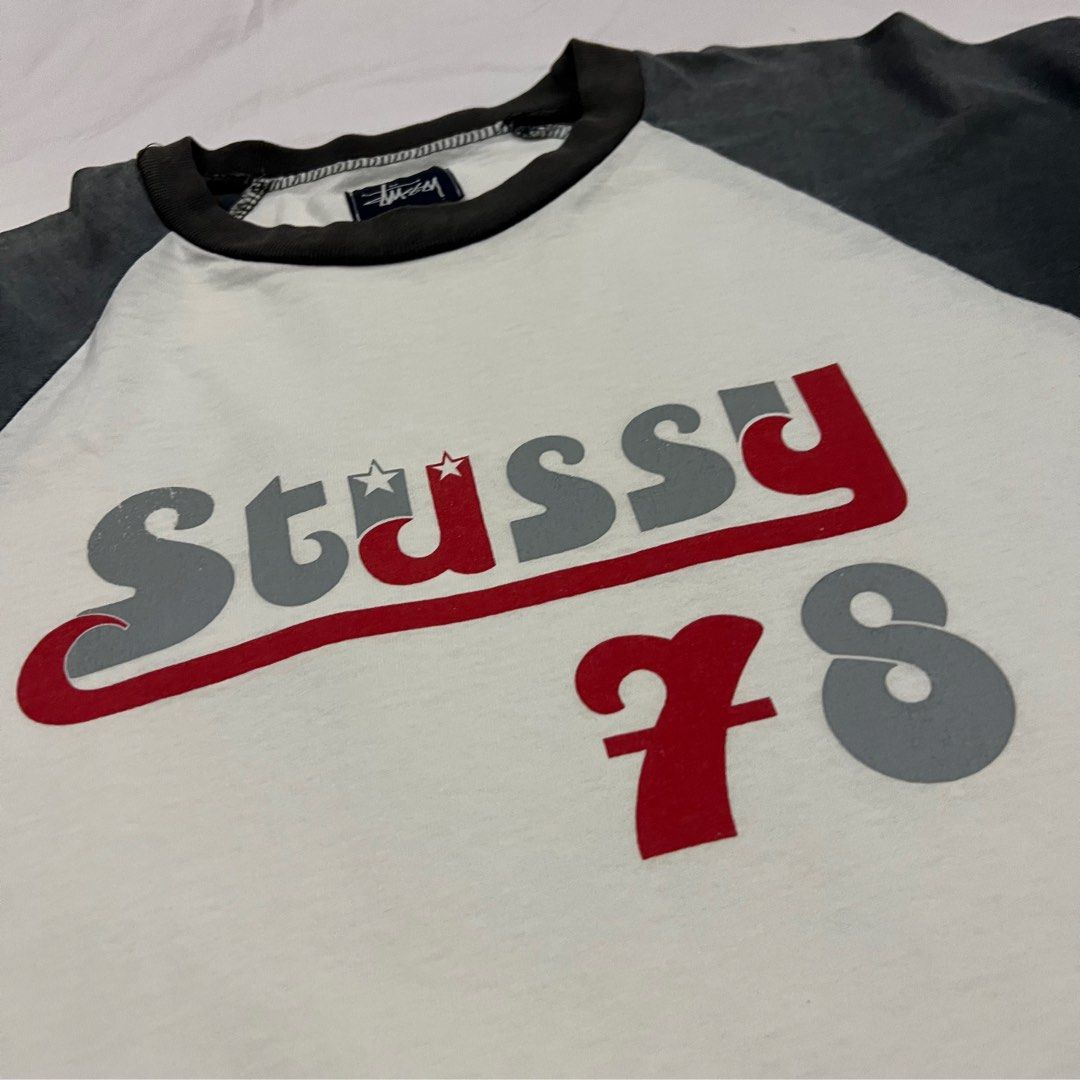 20% OFF Vintage 90's Stussy Raglan t shirt, Men's Fashion, Tops 
