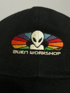Vintage alien workshop snapback hat cap