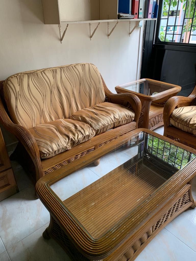 Vintage Sofa Set including tables, Furniture & Home Living, Furniture