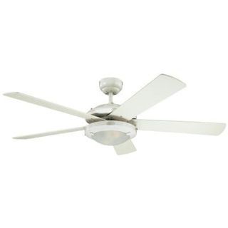 White Ceiling Fan with Dimmable Lights