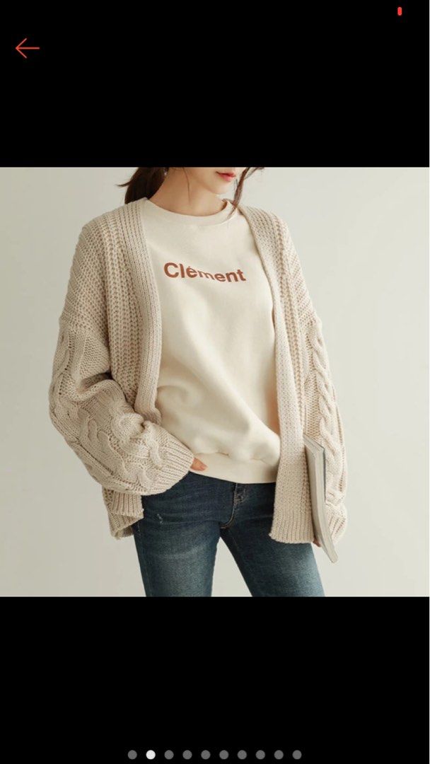 White knitted jacket