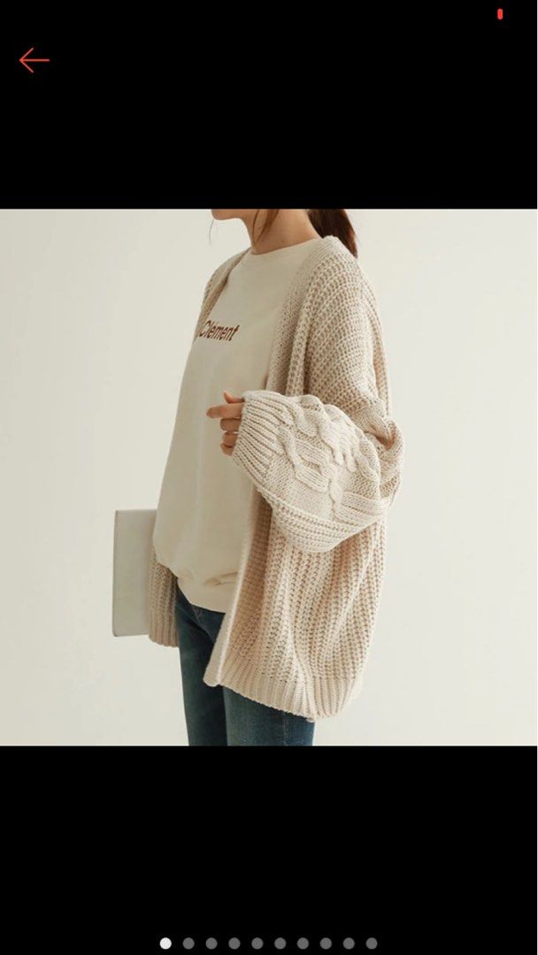 White knit clearance jacket