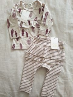 Wilson & Frenchy ruffle top and leggings, size 00